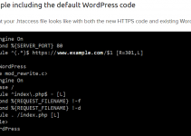Example of Forced HTTPS In WordPress htaccess File
